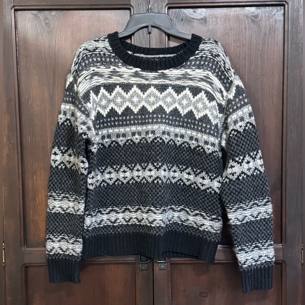 Frye Nordic Alpaca Wool Blend Crewneck Sweater Men’s Medium Scandigirl Cabincore